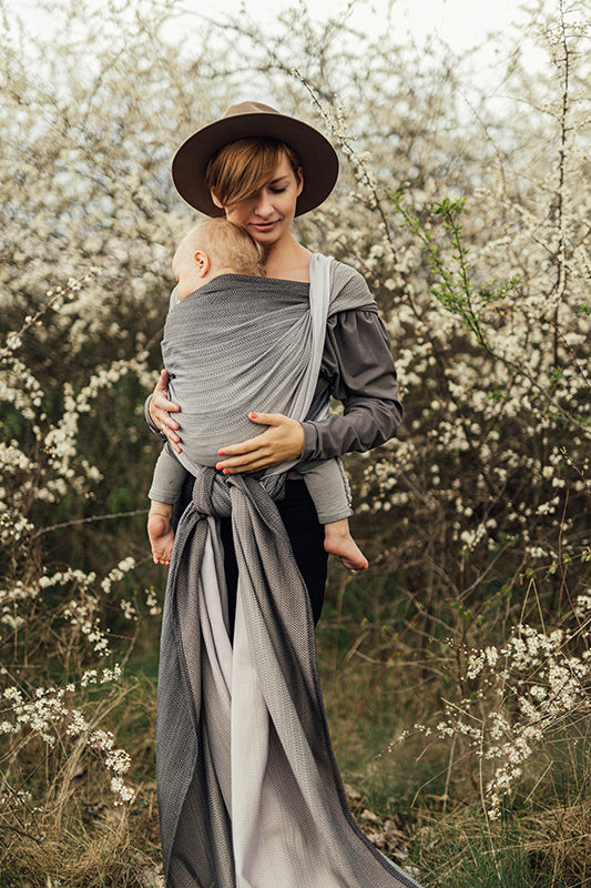 Little Herringbone Ombre Ragtime Woven Wrap by LennyLamb LennyLamb at Little Zen One