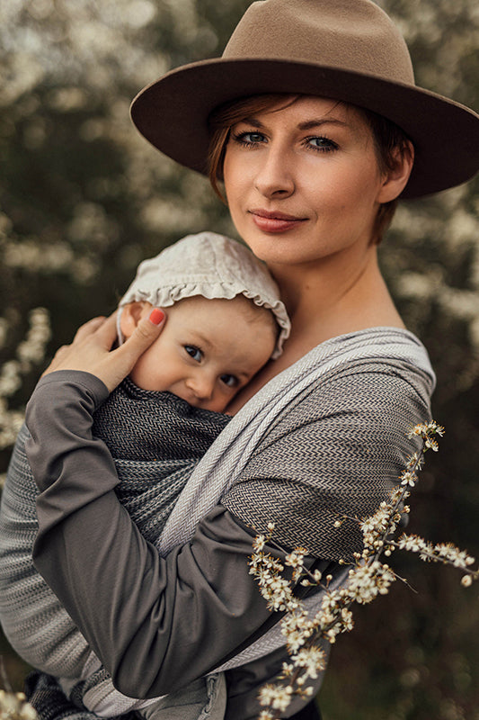 Little Herringbone Ombre Ragtime Woven Wrap by LennyLamb LennyLamb at Little Zen One