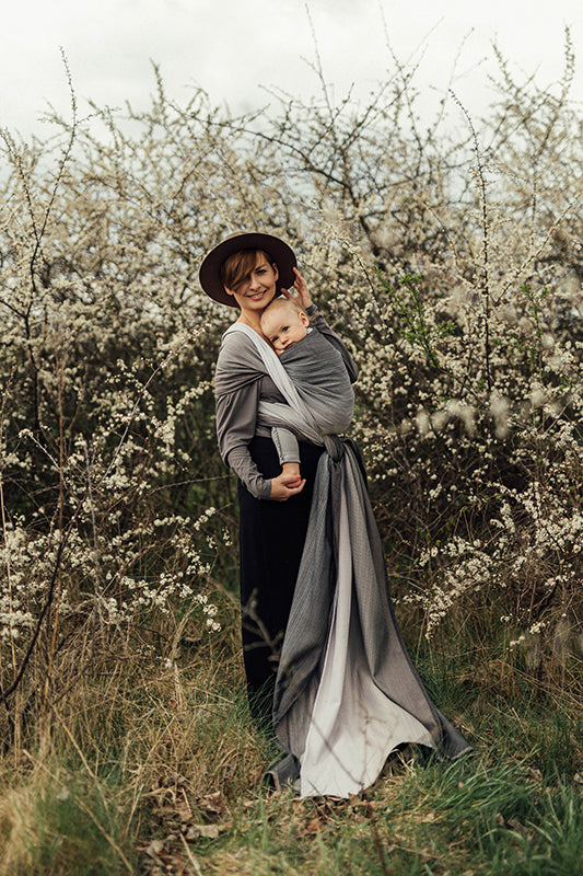 Little Herringbone Ombre Ragtime Woven Wrap by LennyLamb LennyLamb at Little Zen One