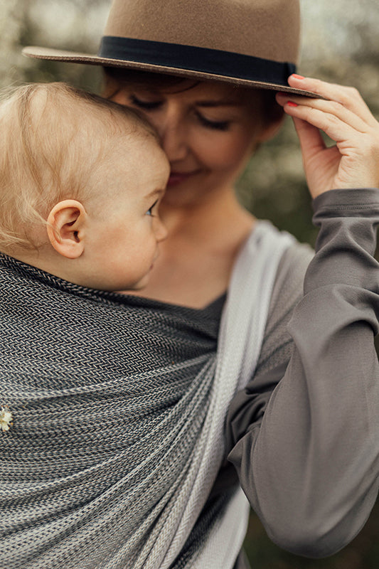Little Herringbone Ombre Ragtime Woven Wrap by LennyLamb LennyLamb at Little Zen One