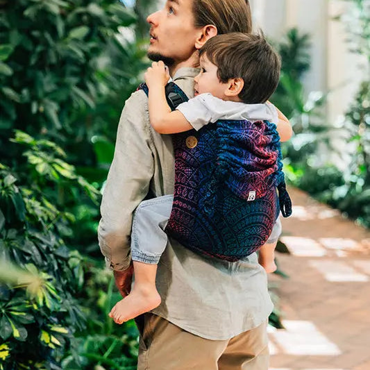 Peacock's Tail Black Opal Toddler Onbuhimo PRO by LennyLamb LennyLamb