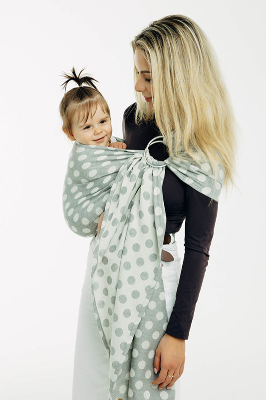 Polka Dots Plop Ring Sling by LennyLamb LennyLamb at Little Zen One