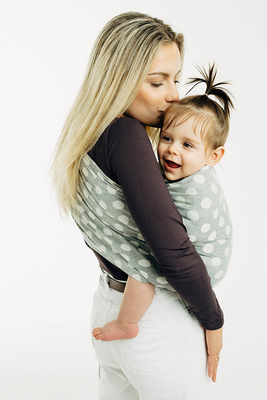 Polka Dots Plop Ring Sling by LennyLamb LennyLamb at Little Zen One