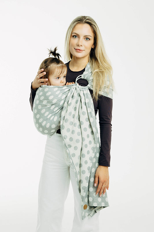 Polka Dots Plop Ring Sling by LennyLamb LennyLamb at Little Zen One