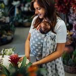 Polka Dots Plop Woven Wrap by LennyLamb LennyLamb at Little Zen One