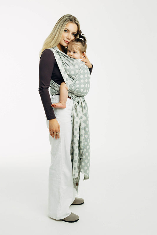 Polka Dots Plop Woven Wrap by LennyLamb LennyLamb at Little Zen One