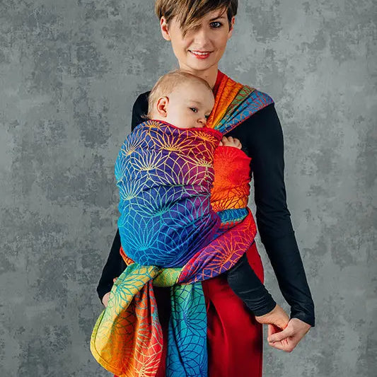Rainbow Lotus Woven Wrap by LennyLamb LennyLamb