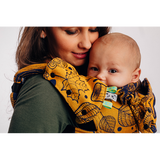 Under The Leaves - Golden Autumn Drool Pads & Reach Straps by LennyLamb