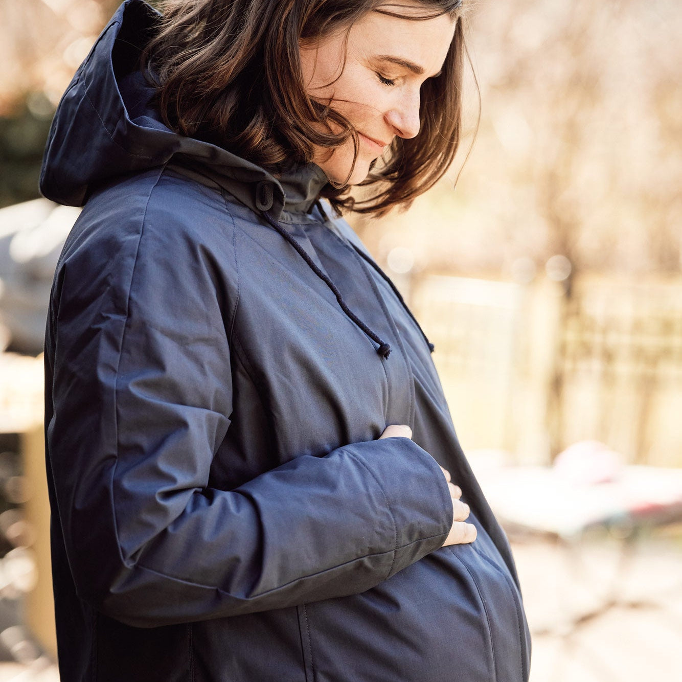 Mamalila Berlin Navy Coat for Maternity + Babywearing Mamalila at Little Zen One