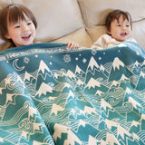 Misty Mountains™ Moonlit Brushed Cotton Blanket by Oscha