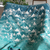 Misty Mountains™ Moonlit Brushed Cotton Blanket by Oscha