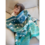 Misty Mountains™ Moonlit Brushed Cotton Blanket by Oscha