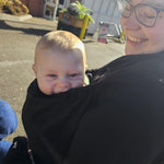 Angel Wings Babywearing Hoodie Black Angel Wings at Little Zen One