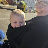 Angel Wings Babywearing Hoodie Black Angel Wings at Little Zen One