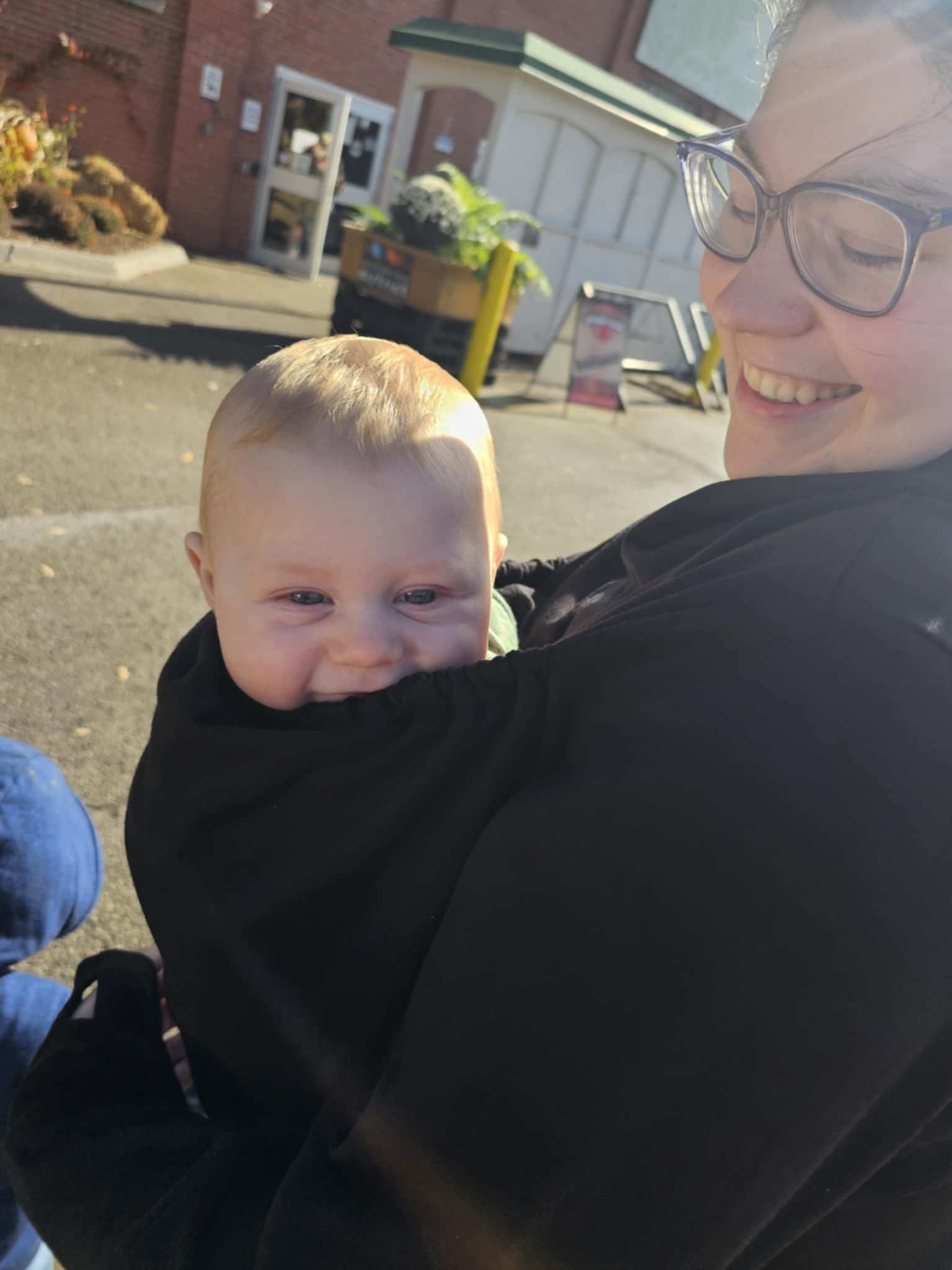 Angel Wings Babywearing Hoodie Black Angel Wings at Little Zen One