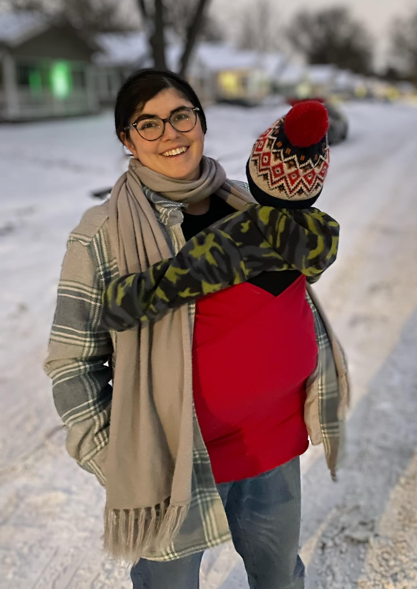 Angel Wings Babywearing Sweatshirt Raspberry Red Angel Wings at Little Zen One