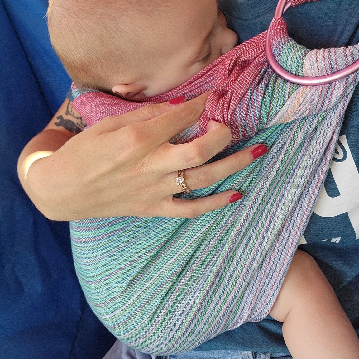 Candy Clouds Ring Sling by Girasol Girasol at Little Zen One