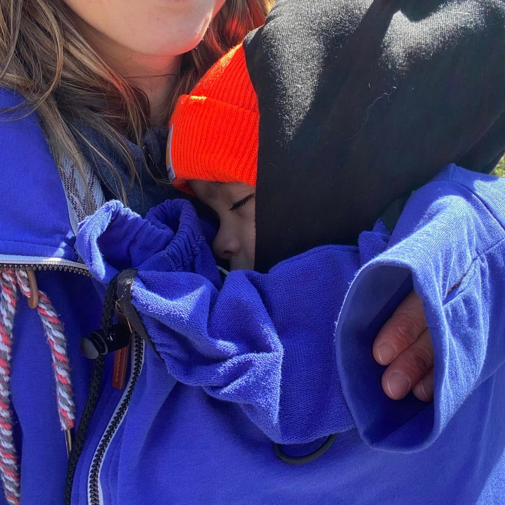 Angel Wings Babywearing Sweatshirt Cobalt Blue Angel Wings at Little Zen One