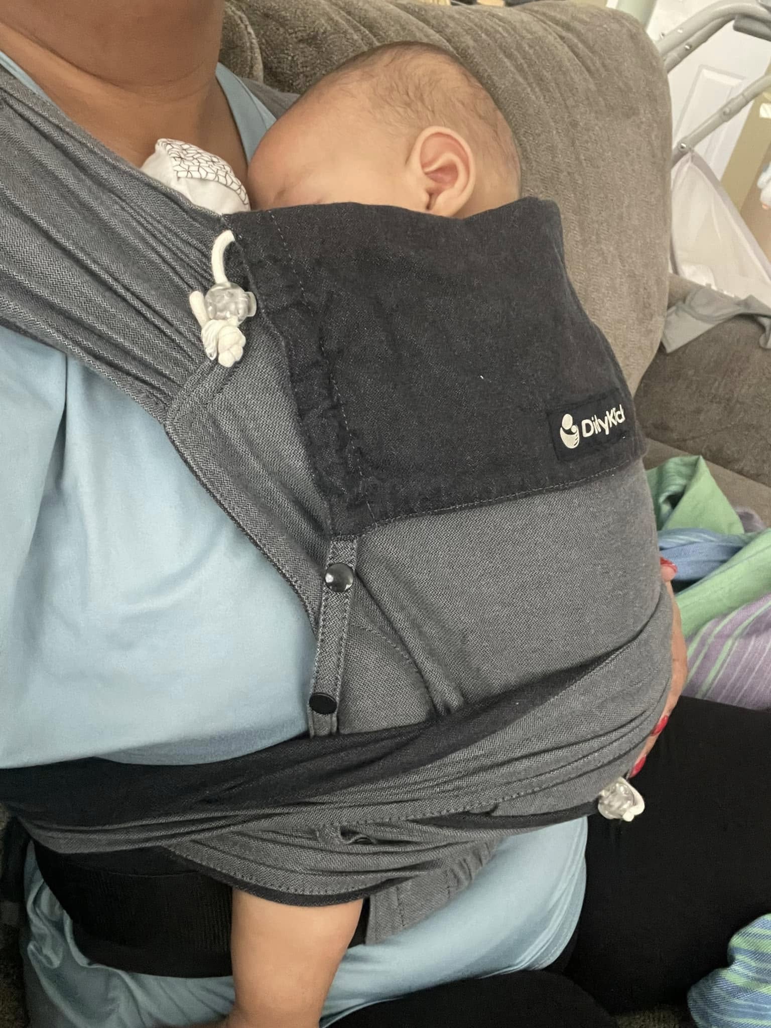 Doubleface Anthracite DidyKlick 4u Half Buckle by Didymos Didymos at Little Zen One