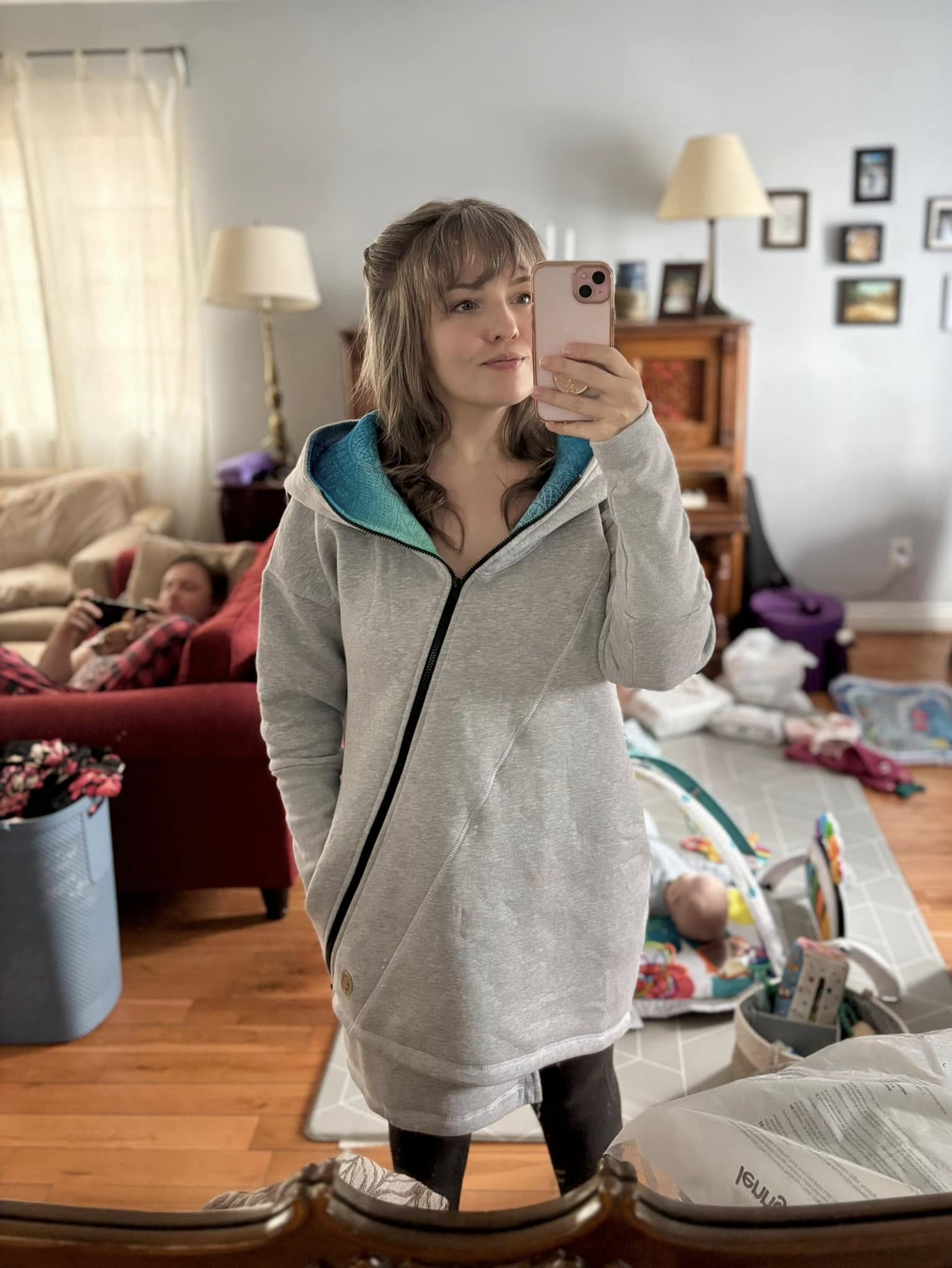 Babywearing Hoodie Peacock's Tail Fantasy by LennyLamb LennyLamb at Little Zen One