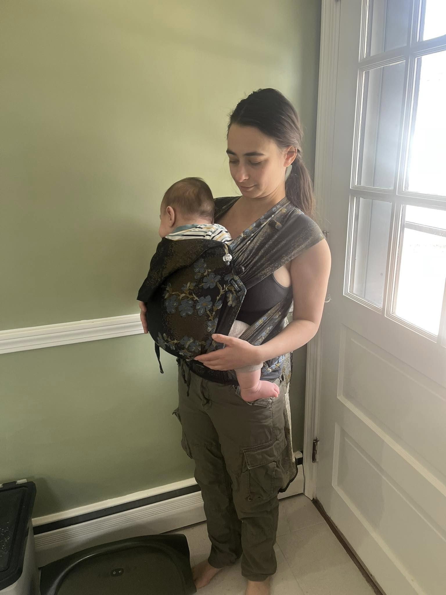 Blue Blossom DidyKlick 4u Half Buckle by Didymos Didymos at Little Zen One