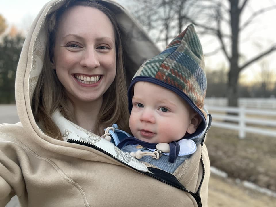 Babywearing Hoodie Jurassic Park Ice Desert by LennyLamb LennyLamb at Little Zen One