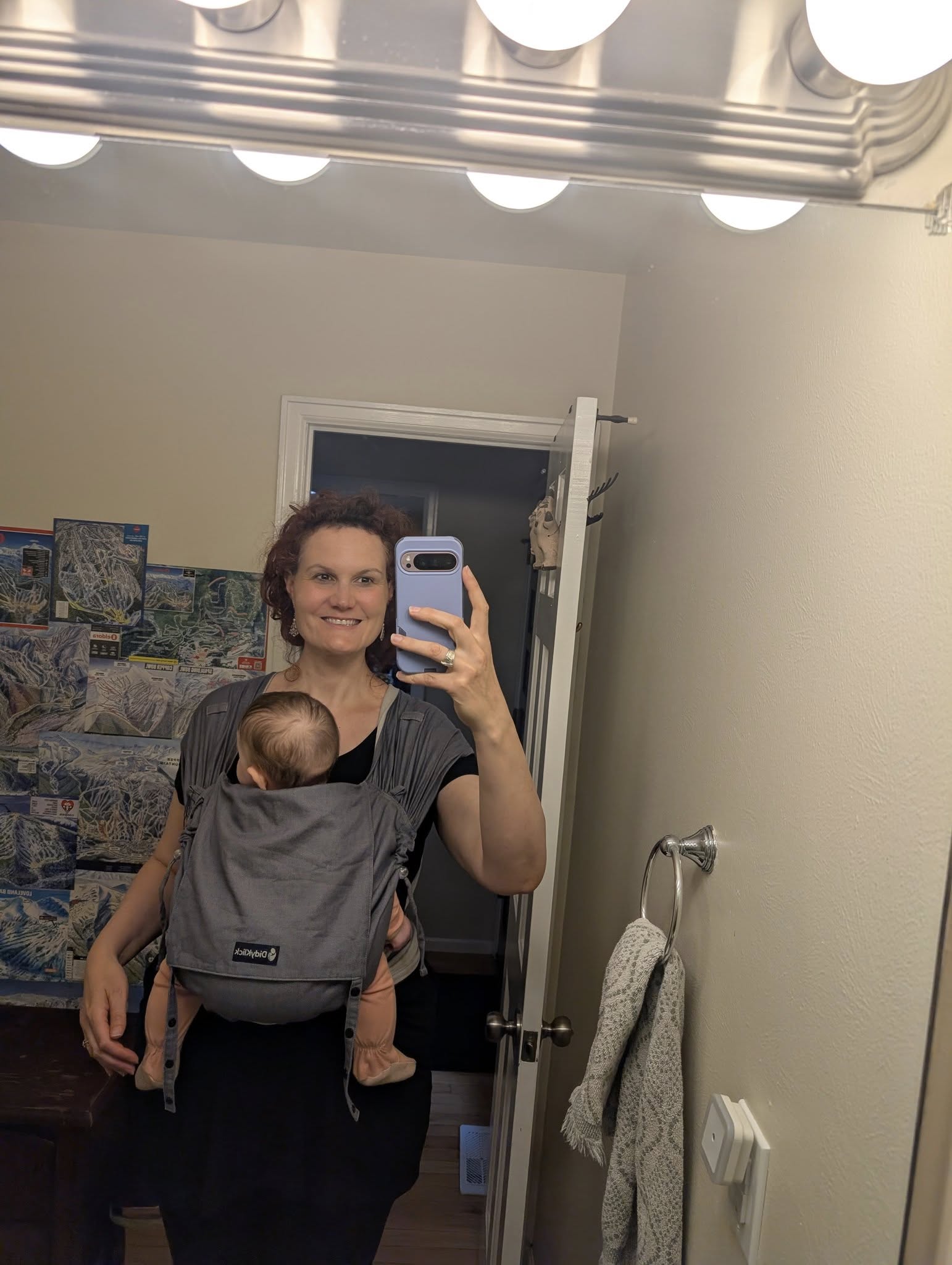 Doubleface Anthracite Toddler DidyKlick 4u Half Buckle by Didymos Didymos at Little Zen One