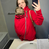 Angel Wings Babywearing Sweatshirt Raspberry Red Angel Wings at Little Zen One