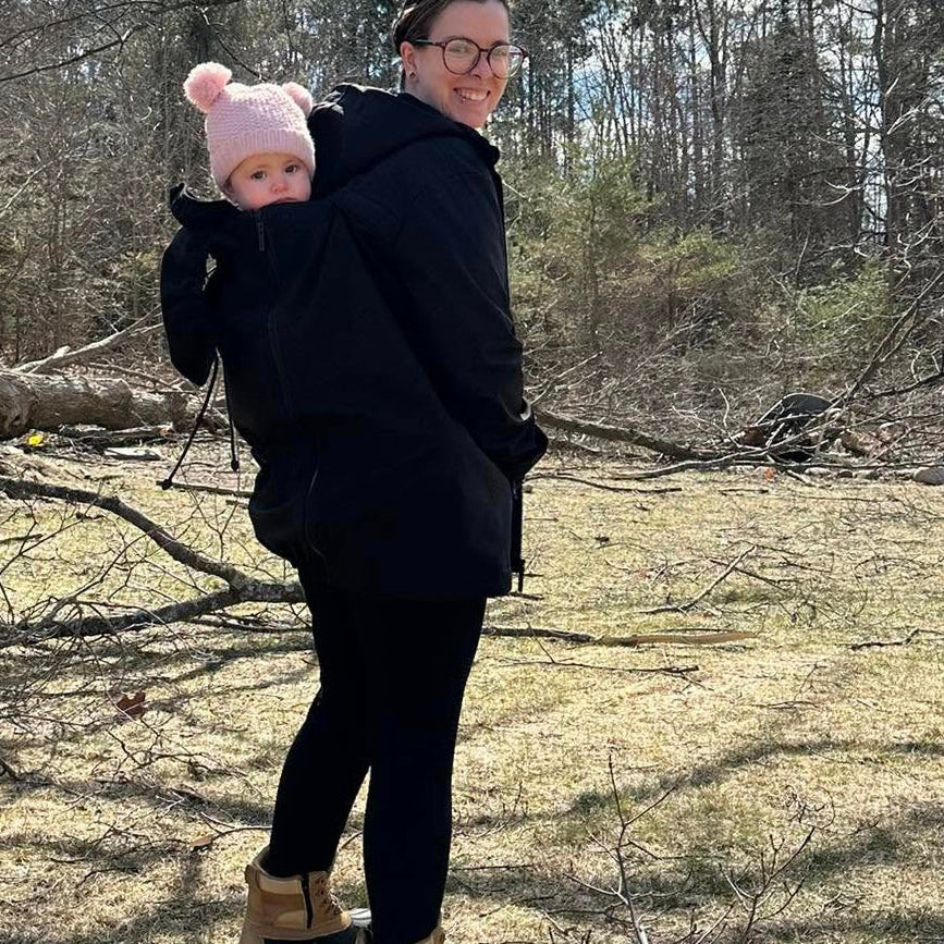 Angel Wings Babywearing Softshell Jacket Black