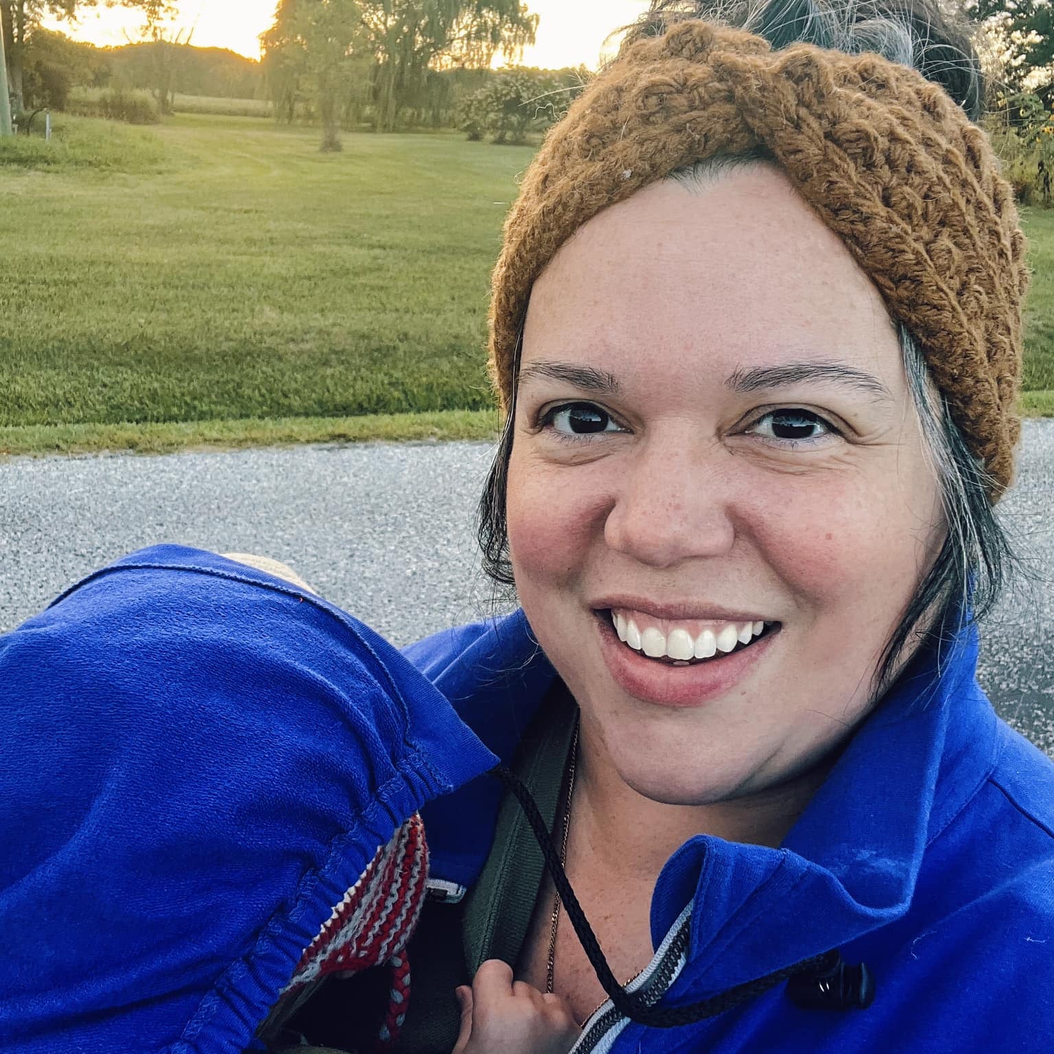 Angel Wings Babywearing Sweatshirt Cobalt Blue Angel Wings at Little Zen One