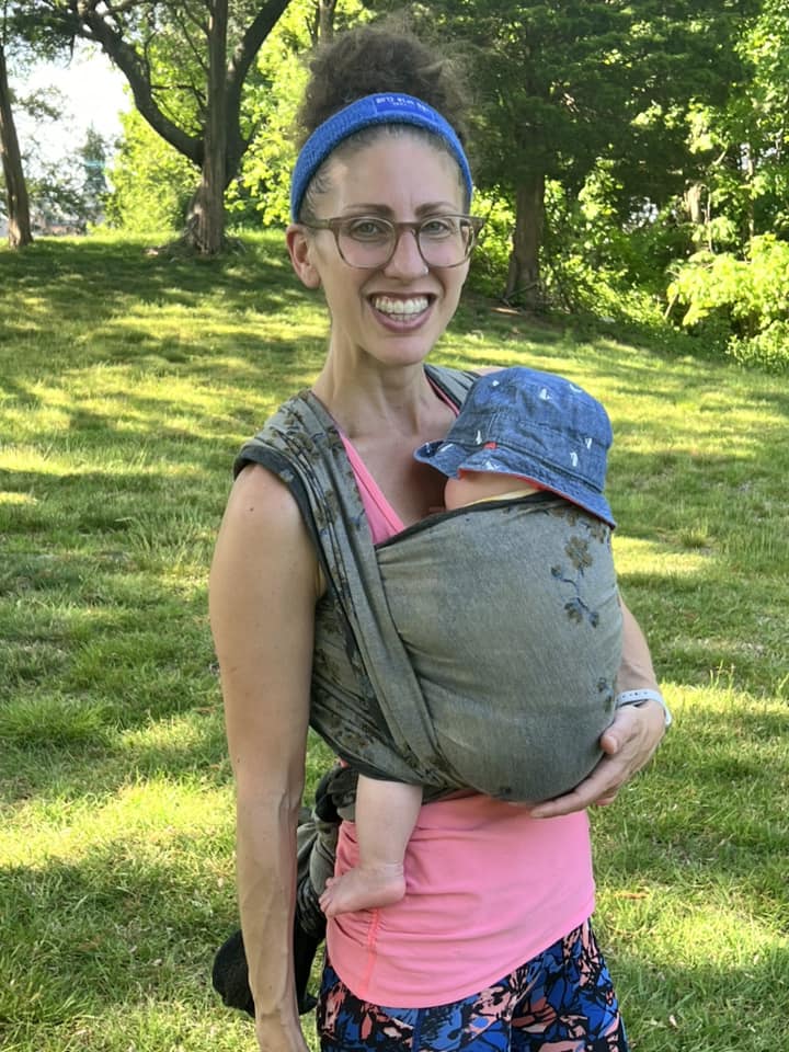 Blue Blossom Woven Wrap by Didymos Didymos at Little Zen One