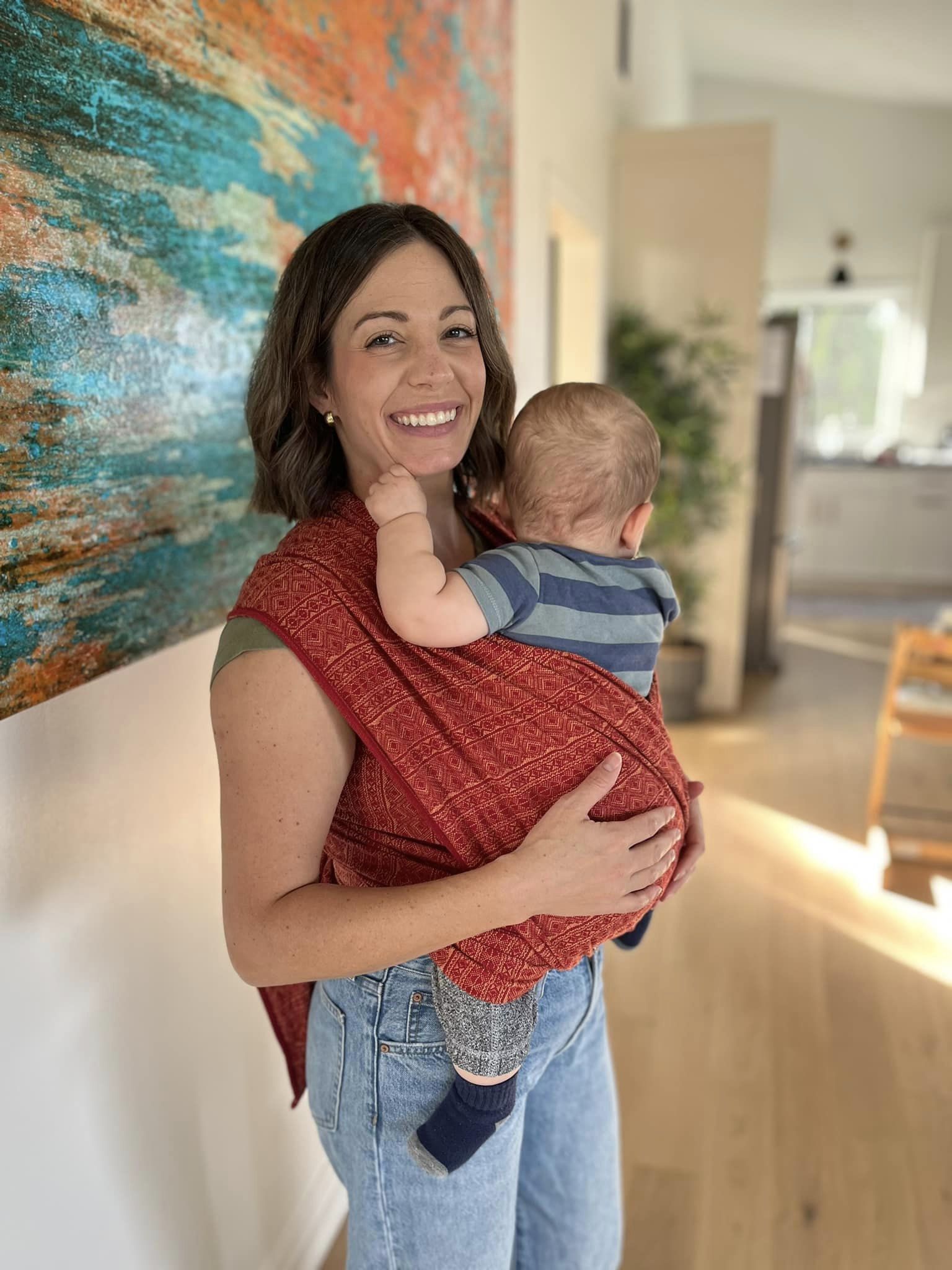 Prima Ruby Mandarine Woven Wrap by Didymos Didymos at Little Zen One