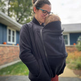 Mamalila Basel Black Fleece Maternity and Babywearing Jacket Mamalila at Little Zen One