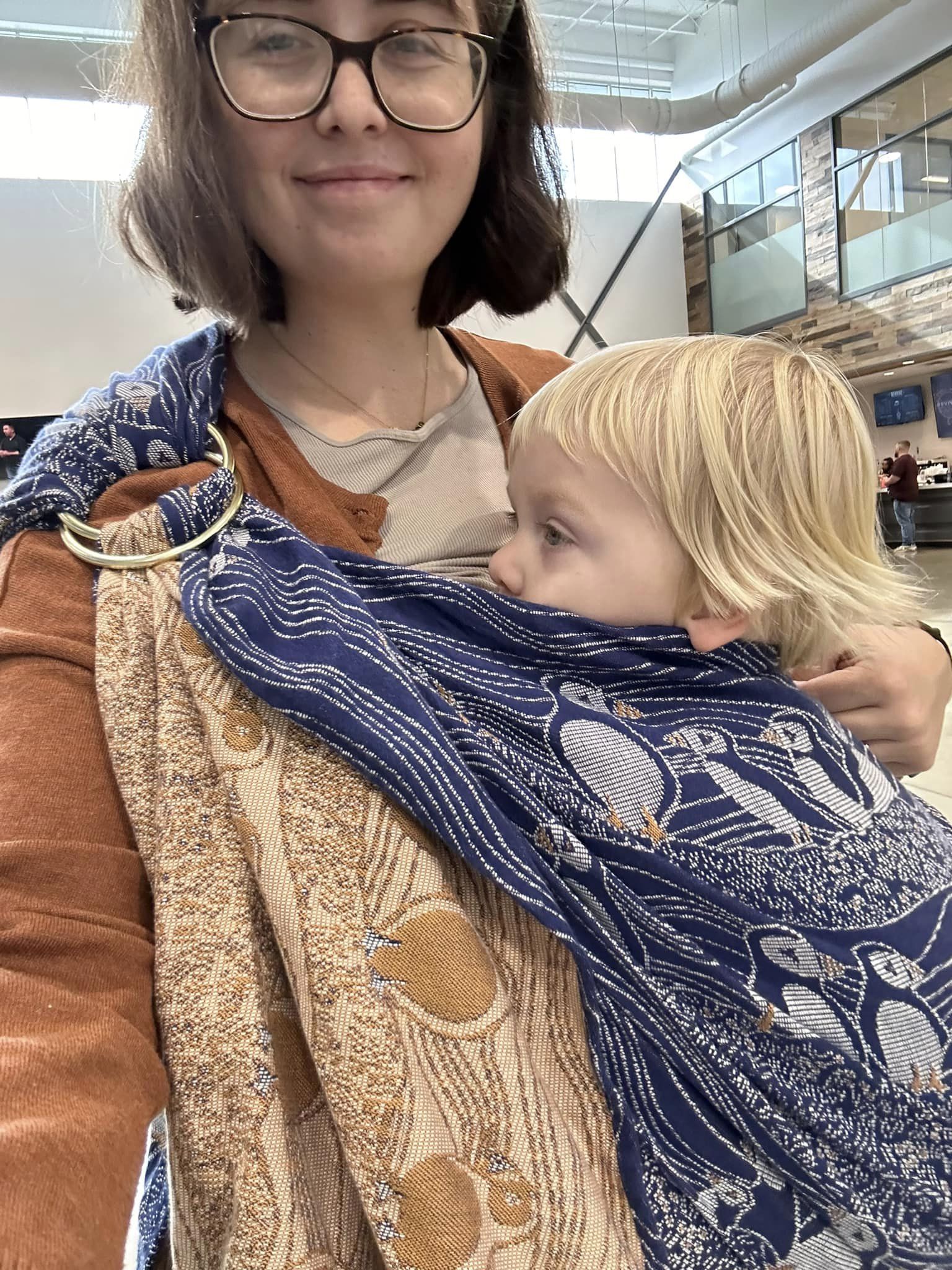 Puffins Arisaig Ring Sling by Oscha Oscha at Little Zen One