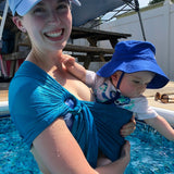 Caribbean Blue Water Ring Sling by Beachfront Baby Beachfront Baby at Little Zen One