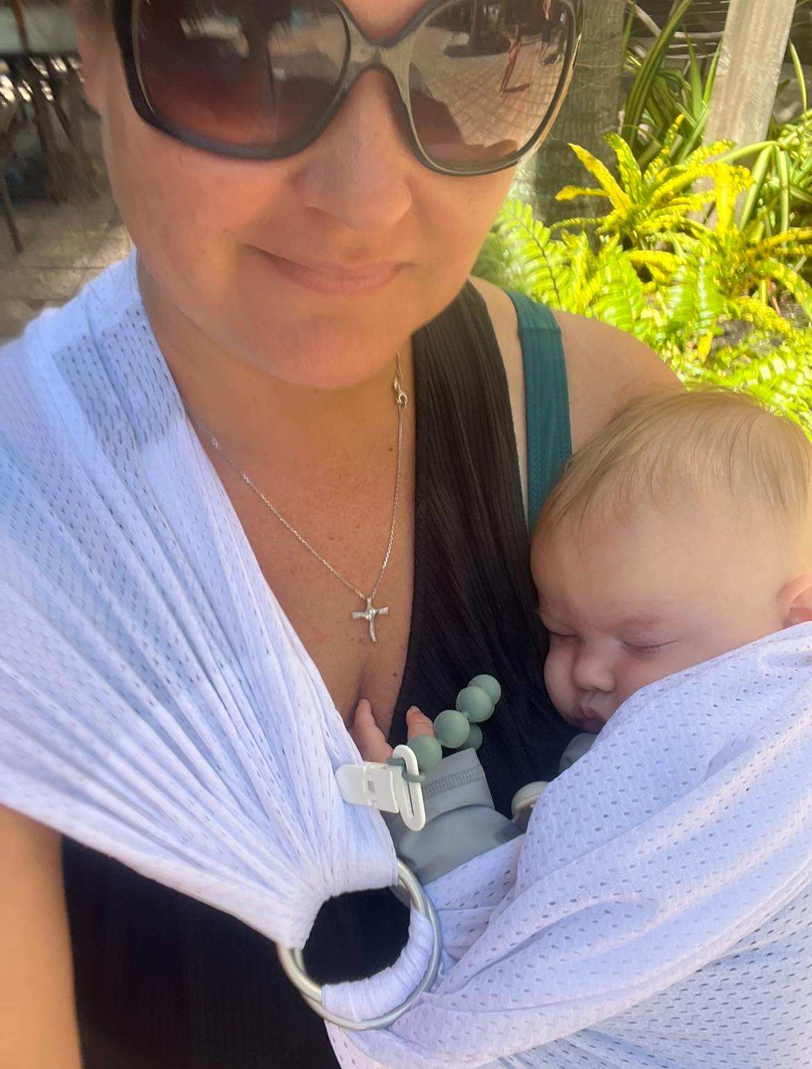 White Wave Water Ring Sling by Beachfront Baby Beachfront Baby at Little Zen One