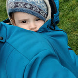 Angel Wings Teal Blue Babywearing Softshell Jacket Angel Wings at Little Zen One