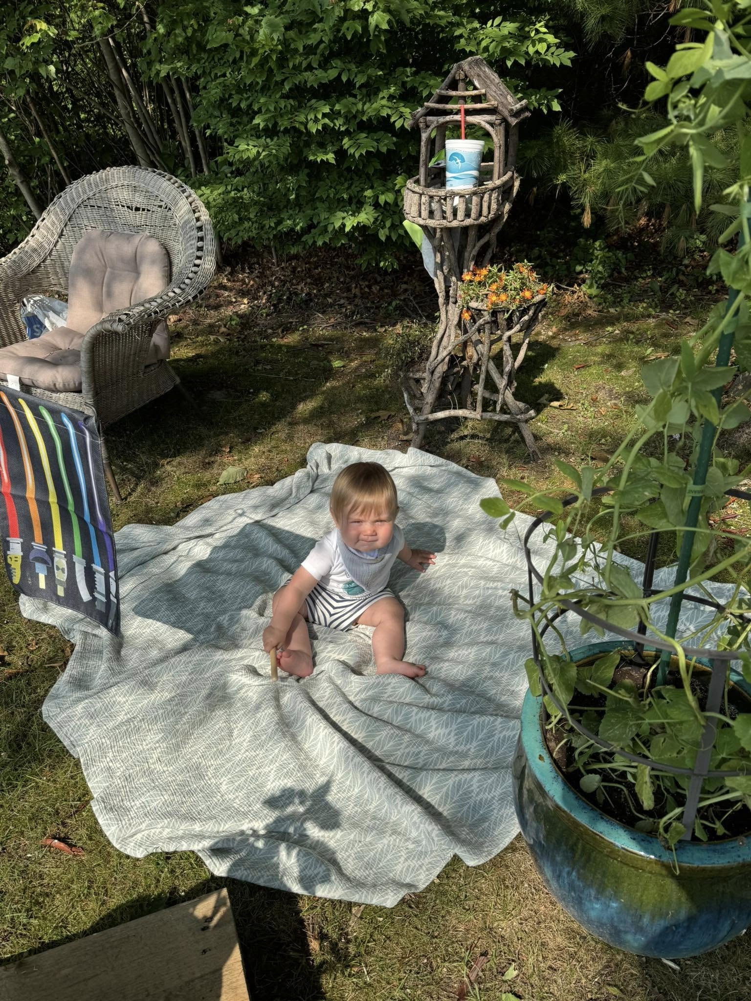 Trias Sage Large Muslin Blanket by Didymos Didymos at Little Zen One