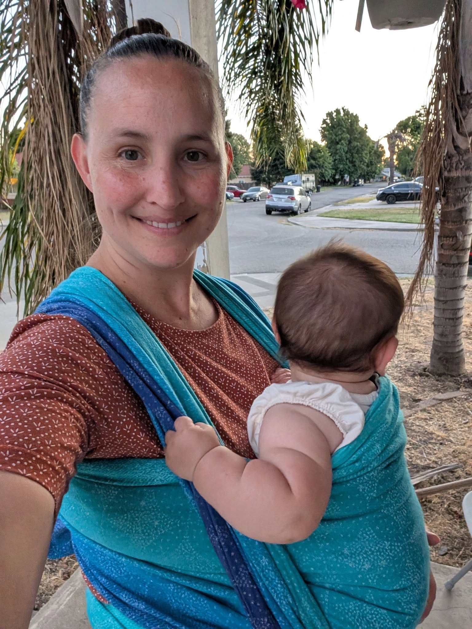 Starry Night Ocean Woven Wrap by Oscha Oscha at Little Zen One