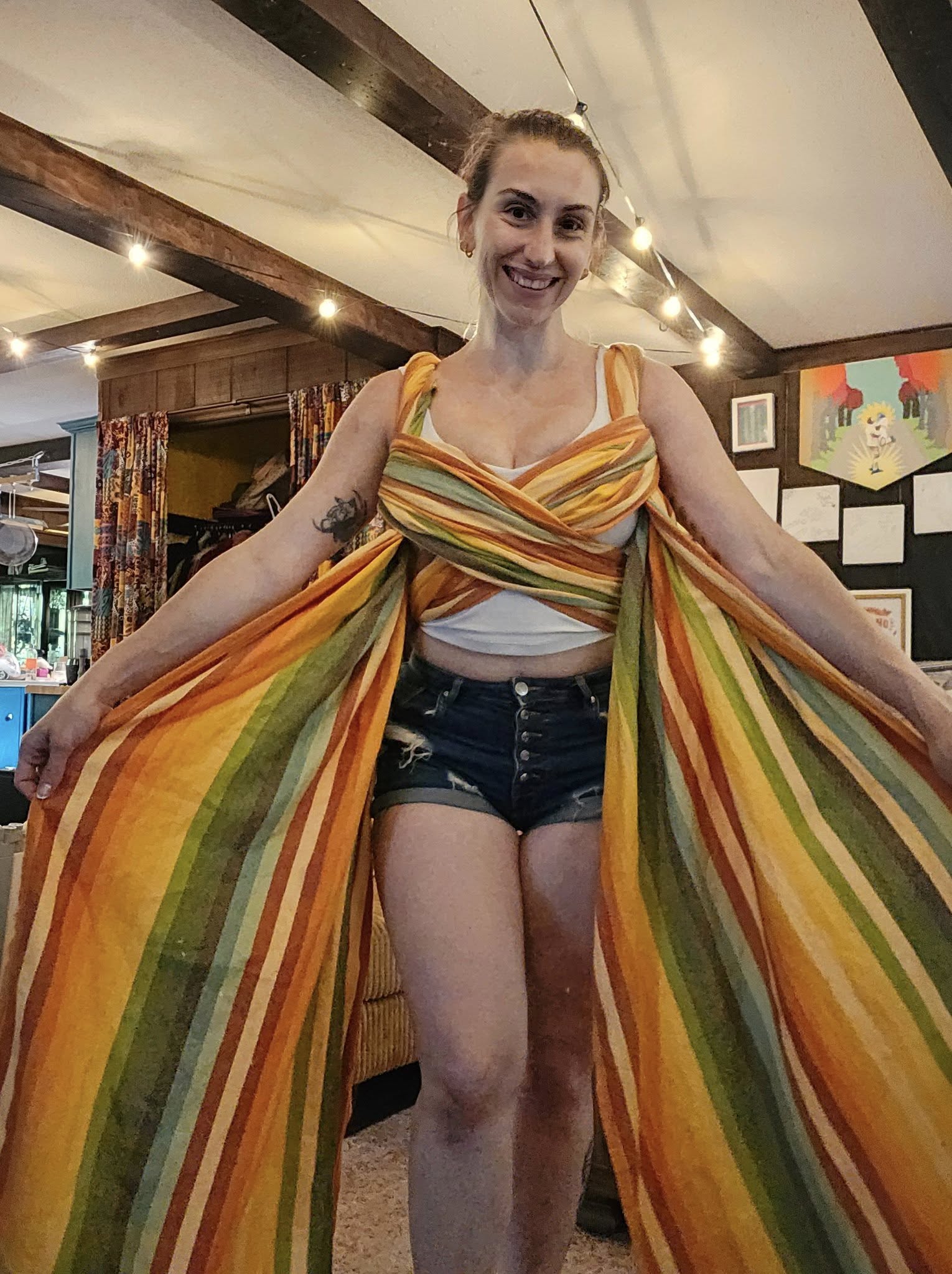 Alegria fusion de Oro Woven Wrap by Girasol Girasol at Little Zen One