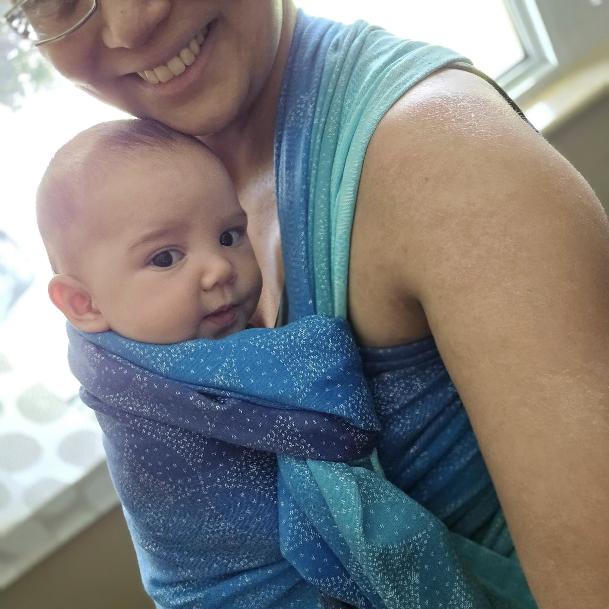 Starry Night Ocean Woven Wrap by Oscha Oscha at Little Zen One