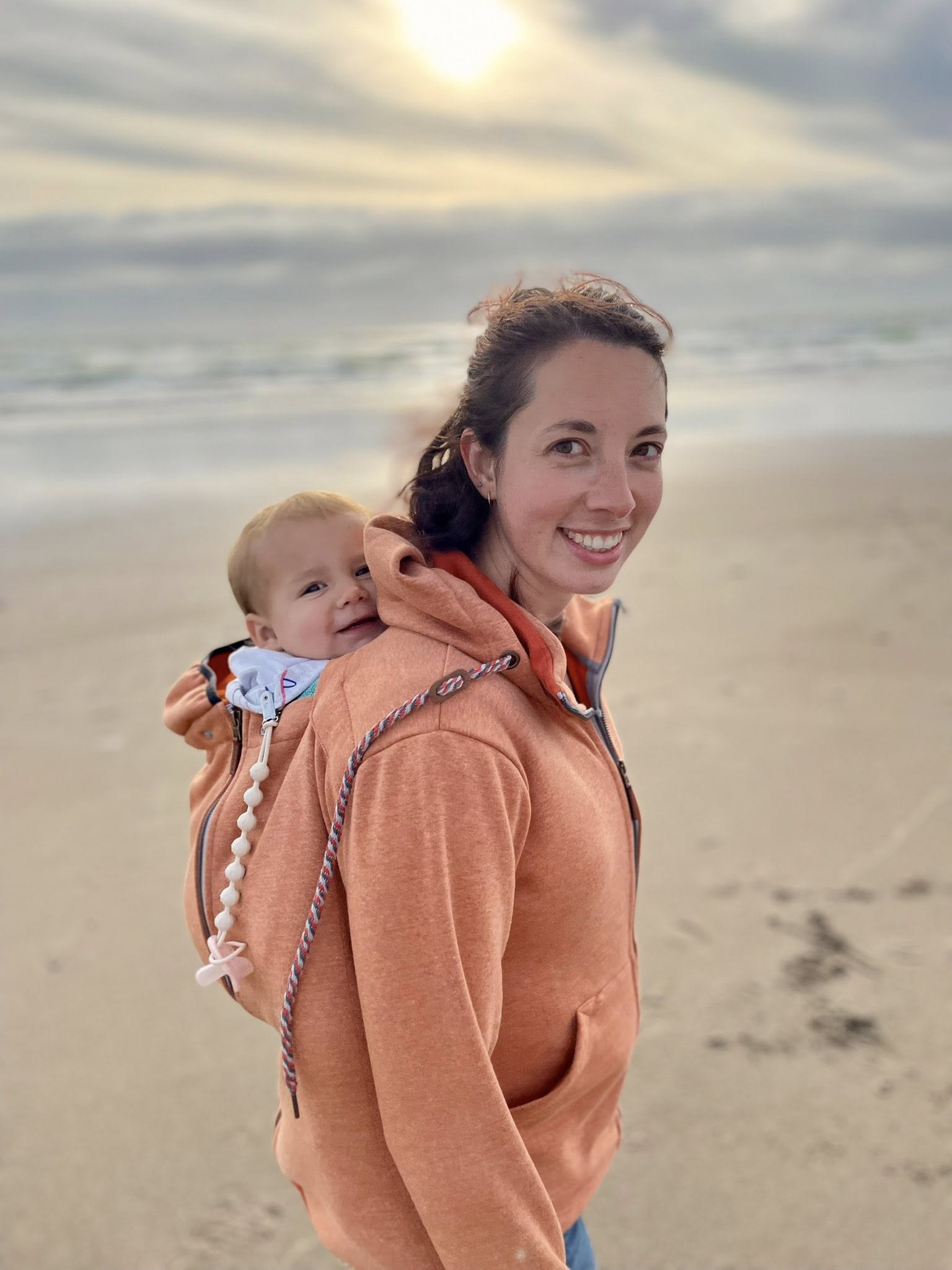 Angel Wings Babywearing Hoodie Cinnamon Angel Wings at Little Zen One