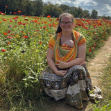 Alegria fusion de Oro Woven Wrap by Girasol Girasol at Little Zen One