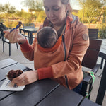 Angel Wings Babywearing Hoodie Cinnamon Angel Wings at Little Zen One