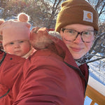 Angel Wings Babywearing Winter Coat Brick Angel Wings at Little Zen One