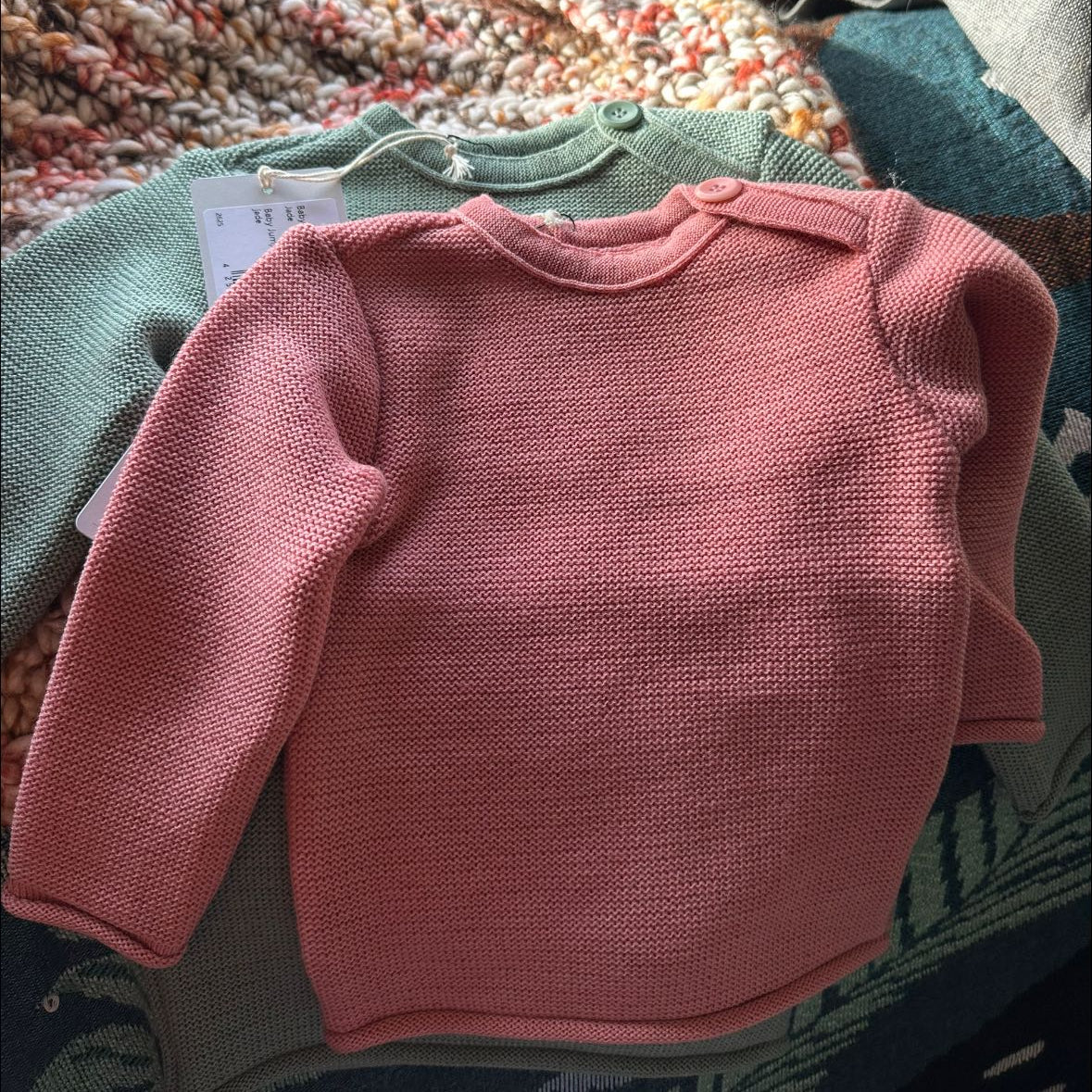 Disana Organic Merino Wool  Knit Sweater - Jade Disana at Little Zen One