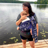 Puffins Arisaig Woven Wrap by Oscha Oscha at Little Zen One