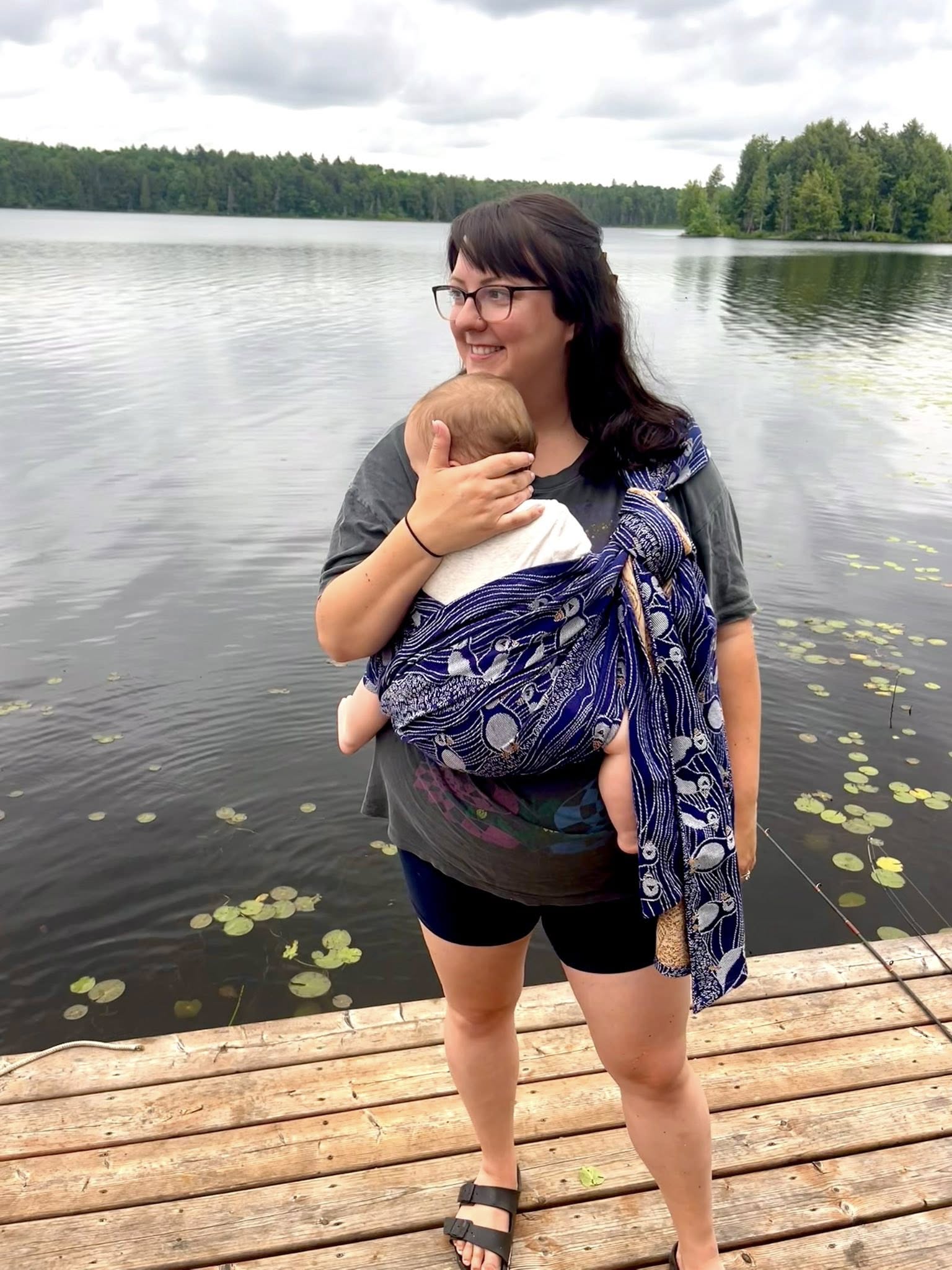 Puffins Arisaig Woven Wrap by Oscha Oscha at Little Zen One