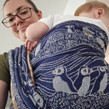 Puffins Arisaig Woven Wrap by Oscha Oscha at Little Zen One