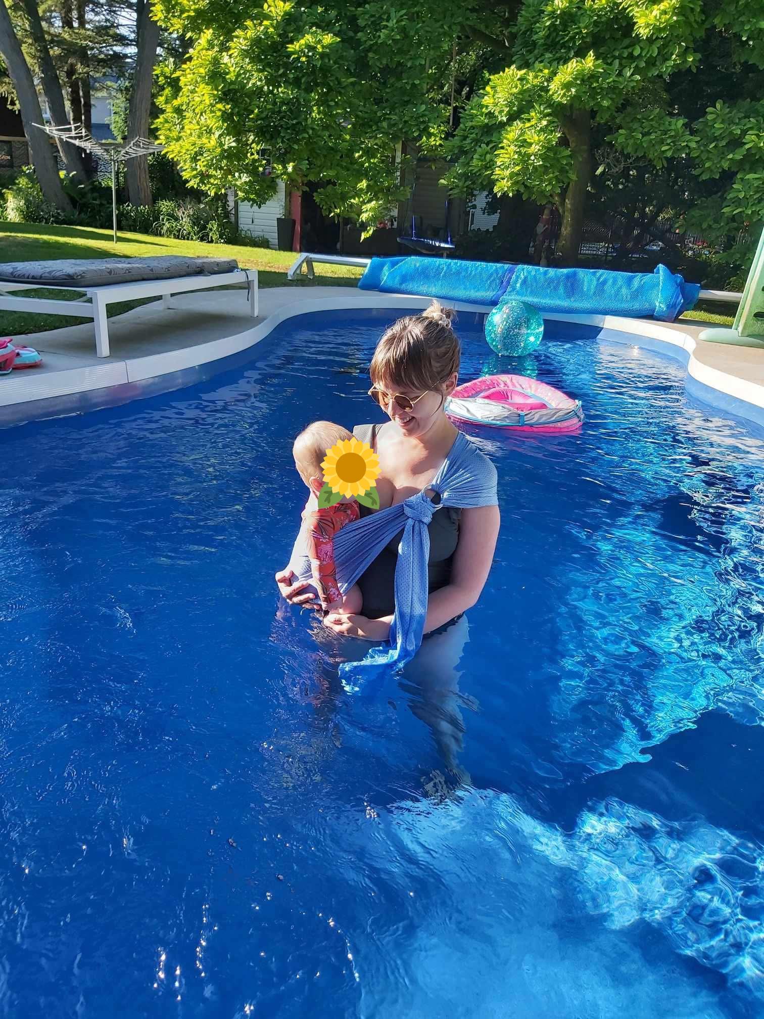 Sky Blue Water Ring Sling by Beachfront Baby Beachfront Baby at Little Zen One